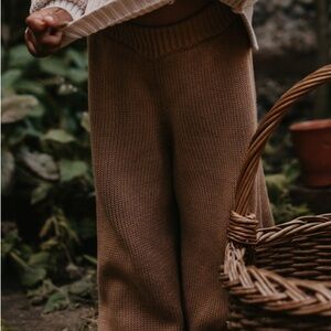 KIDS Simple Folk wide leg knit pants